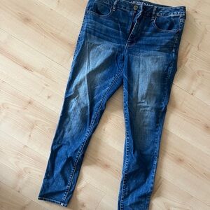 Blue Denim American Eagle Outfitters Jeans Super Stretch